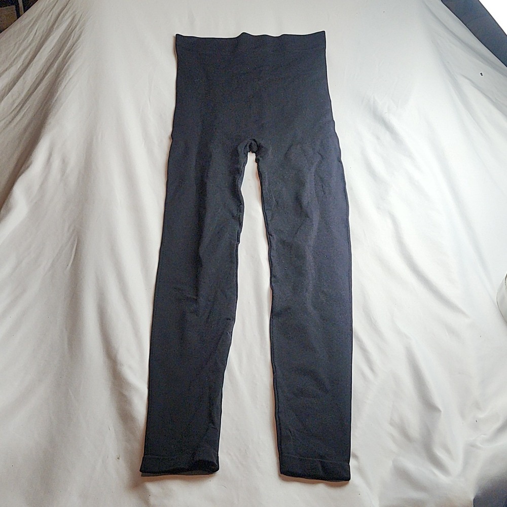 Blanqi High-Waist Seamless Leggings 94% Nylon Black Women's Size Large